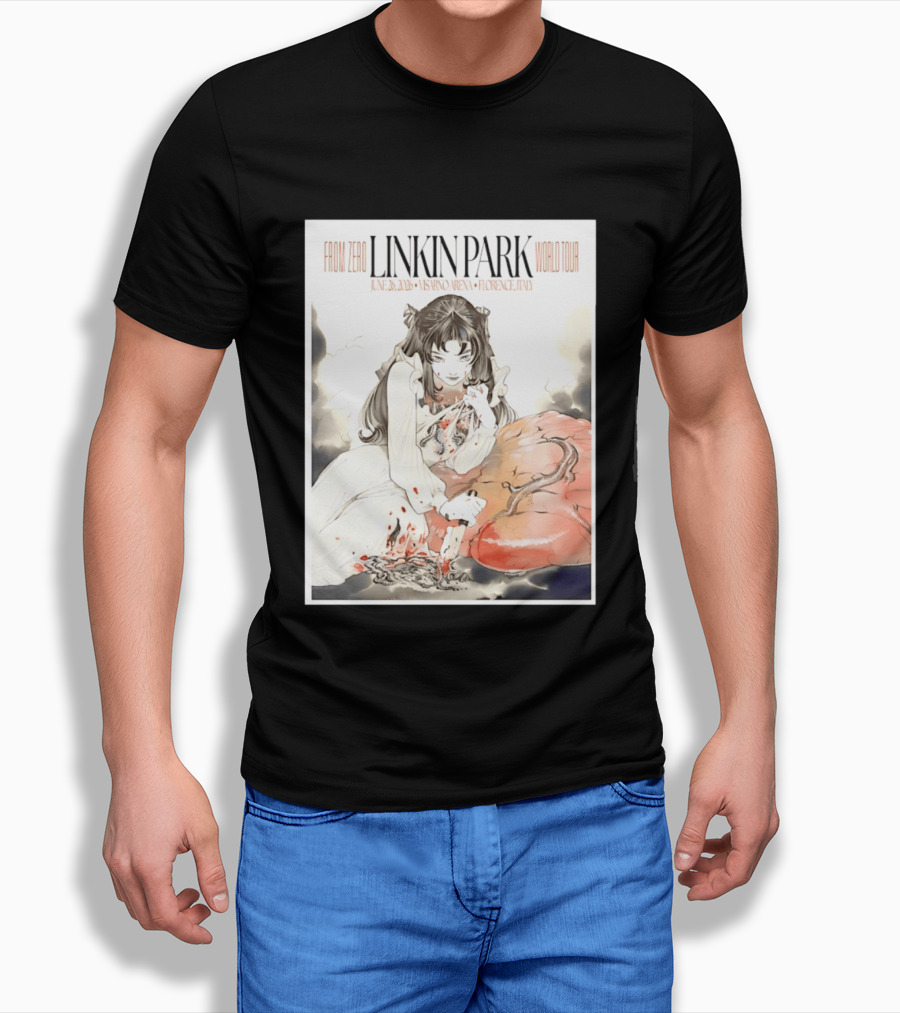 From Zero Linkin Park June 26 2026 Visarno Arena Florence World Tour T-Shirt