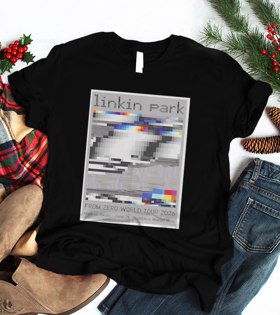 Linkin Park From Zero World Tour 2026 Madrid Spain June 24 Auditorio Miguel Rios T-Shirt
