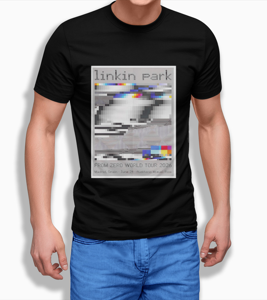 Linkin Park From Zero World Tour 2026 Madrid Spain June 24 Auditorio Miguel Rios T-Shirt