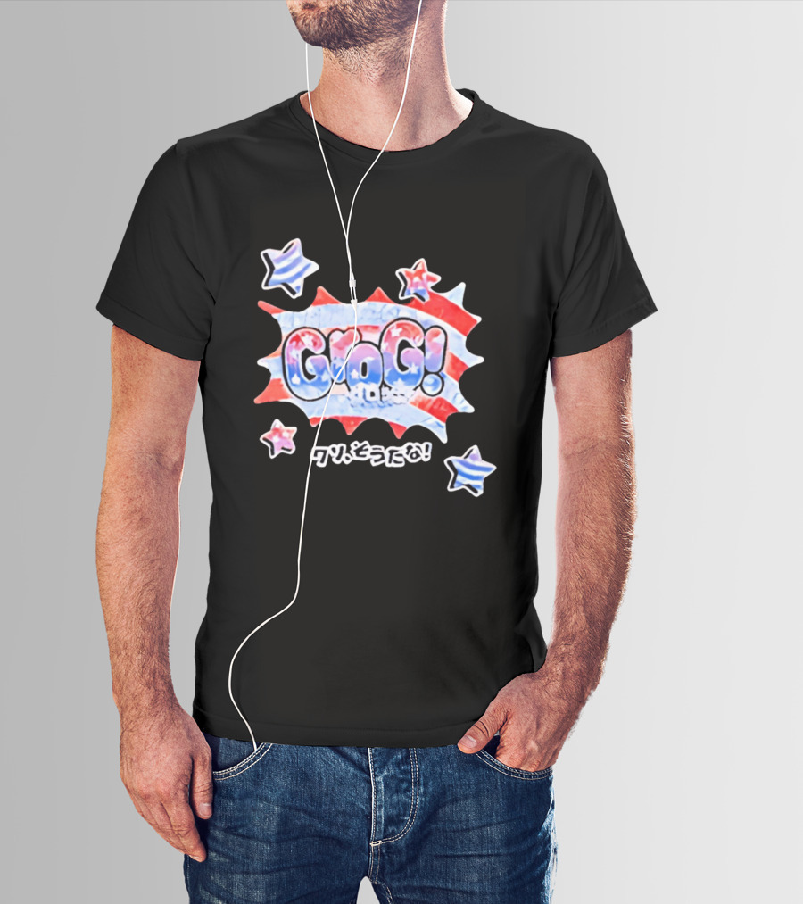 Live Free Grog Hard Grog 2026 Grog Tour Stars And Stripes Comic Burst T-Shirt