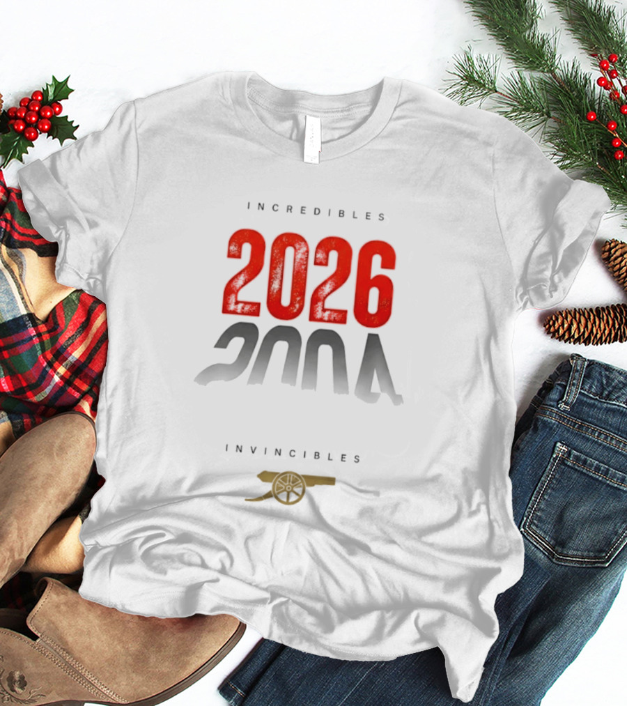 Incredibles 2026 Invincibles 2004 Arsenal FC Cannon T-Shirt