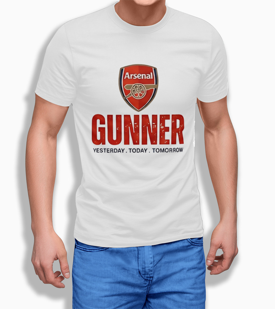 Arsenal Gunner Emblem Yesterday Today Tomorrow T-Shirt