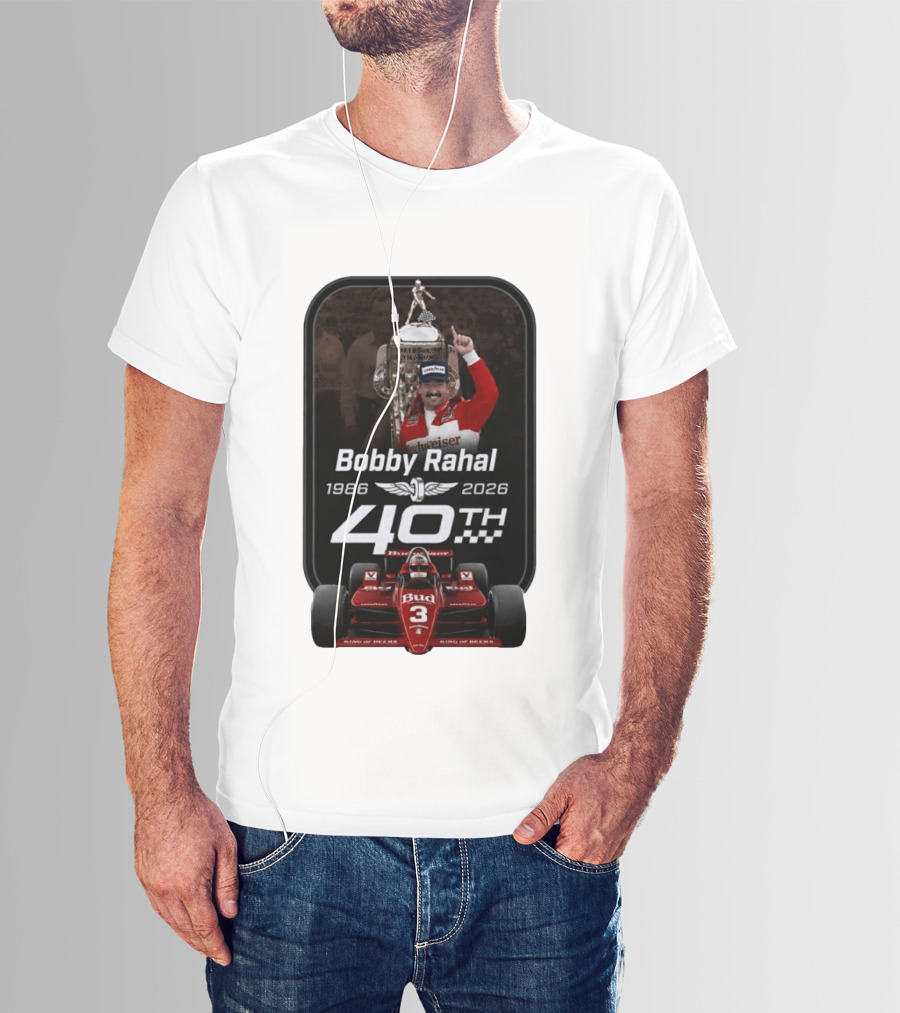 Bobby Rahal 40th Anniversary 1986 2026 Racing Budweiser IndyCar T-Shirt