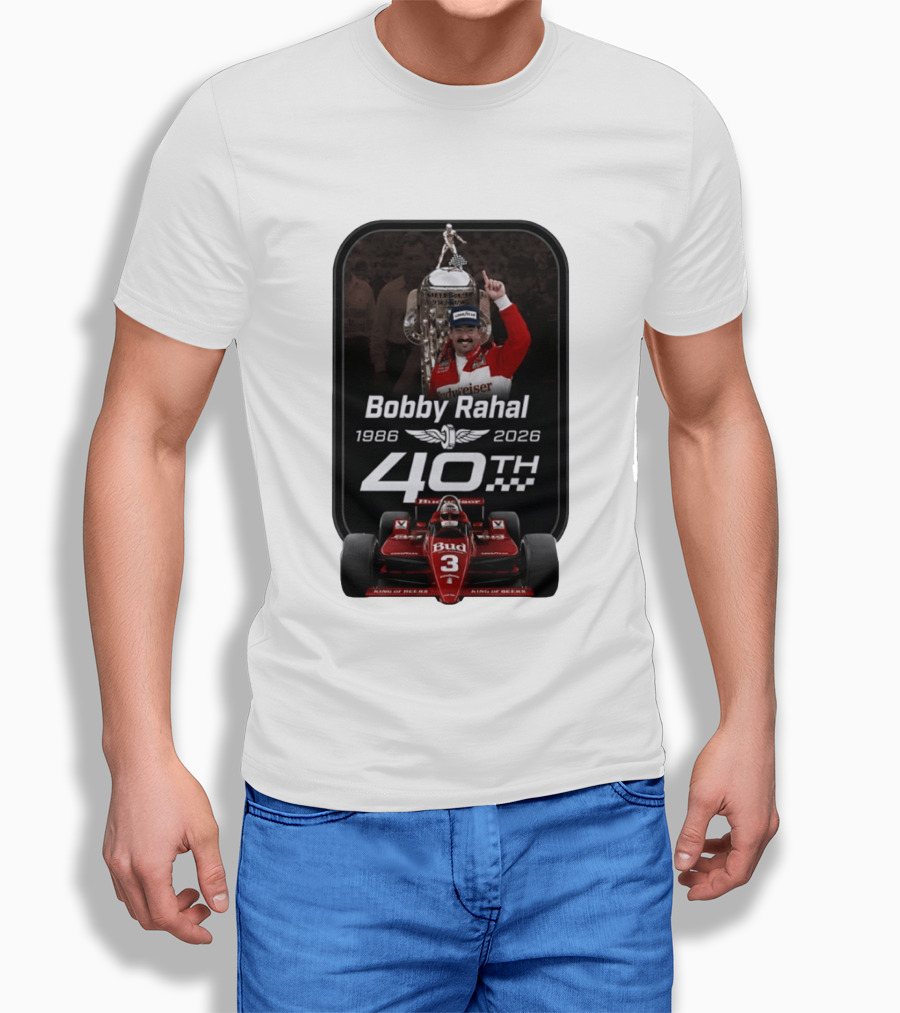 Bobby Rahal 40th Anniversary 1986 2026 Racing Budweiser IndyCar T-Shirt