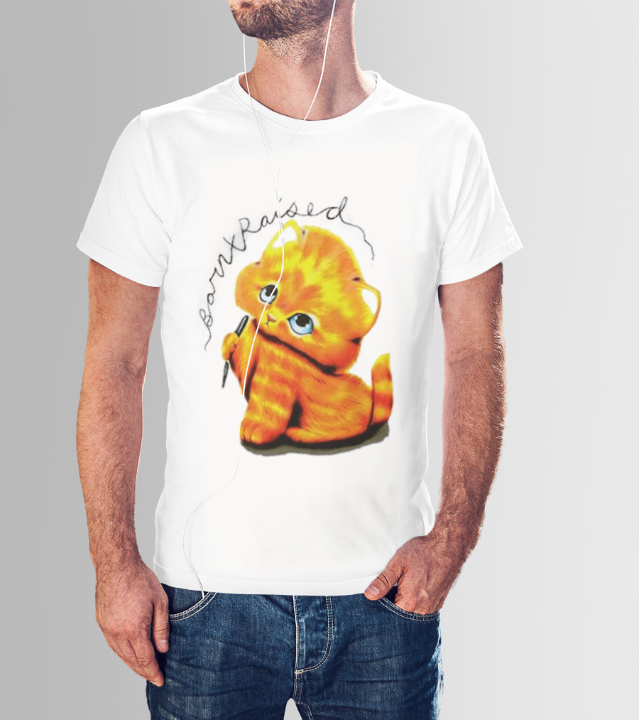 Born X Raised Mischief Orange Cat T-Shirt
