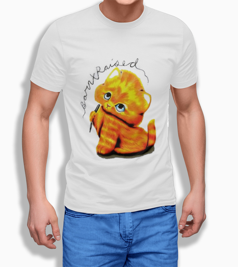 Born X Raised Mischief Orange Cat T-Shirt