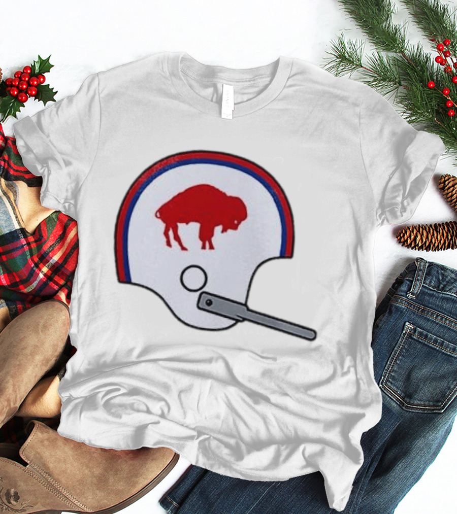 Buffalo Bills Football Team Red And Blue Helmet T-Shirt
