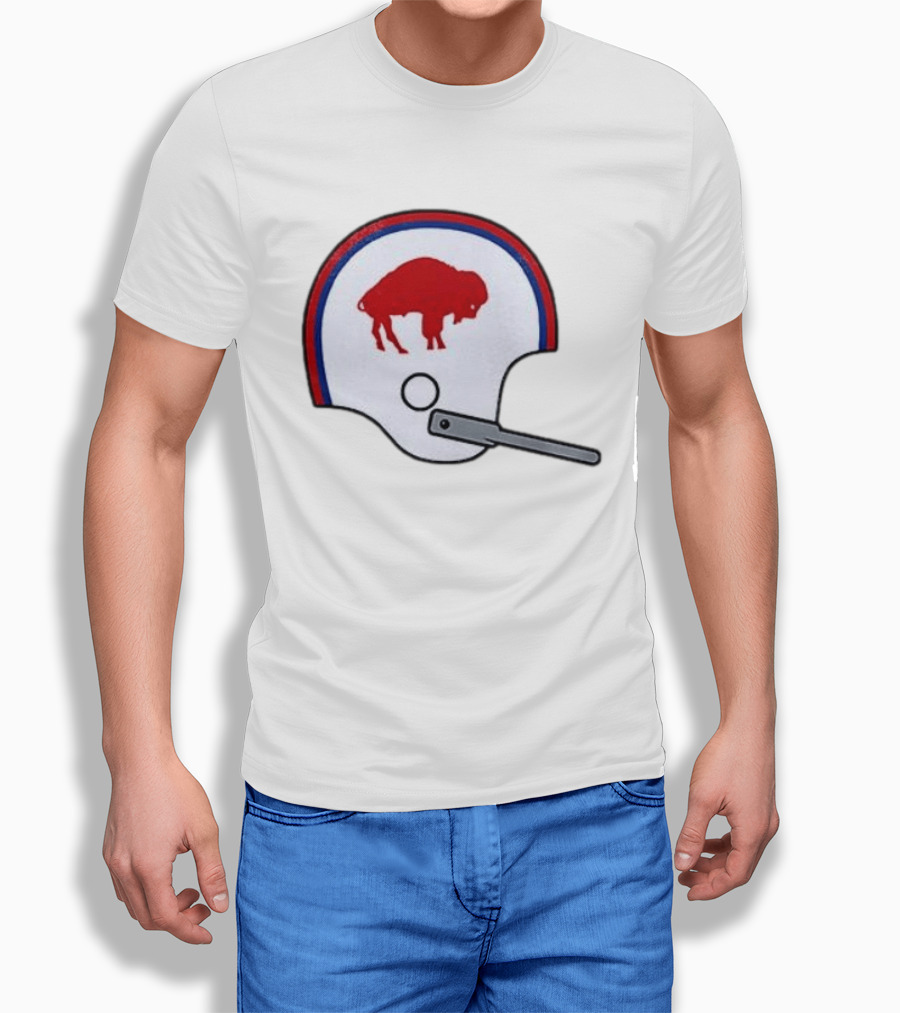 Buffalo Bills Football Team Red And Blue Helmet T-Shirt