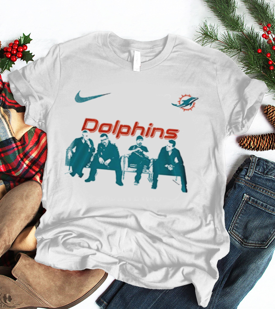 Miami Dolphins Nike Collaboration U2 Band Meeting T-Shirt