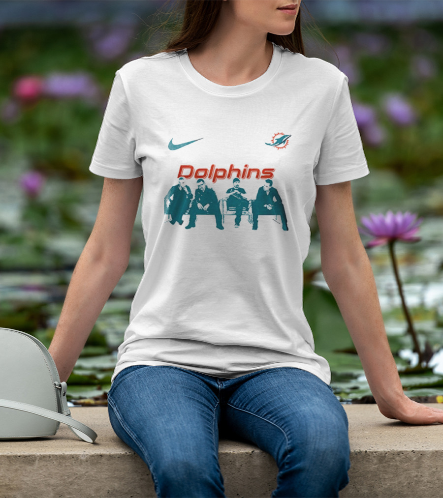 Miami Dolphins Nike Collaboration U2 Band Meeting T-Shirt