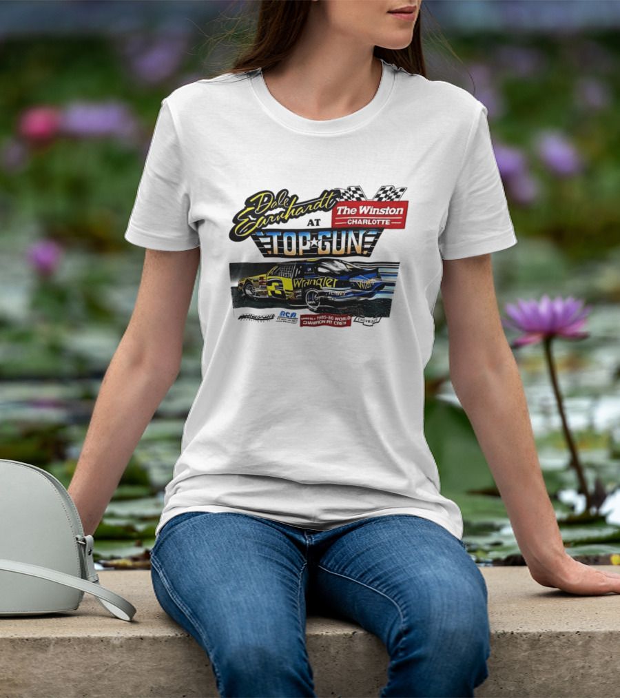 Dale Earnhardt At Top Gun The Winston Charlotte Wrangler Racing T-Shirt