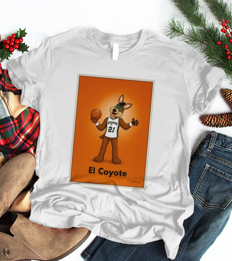 El Coyote Spurs 21 Basketball NBA San Antonio T-Shirt