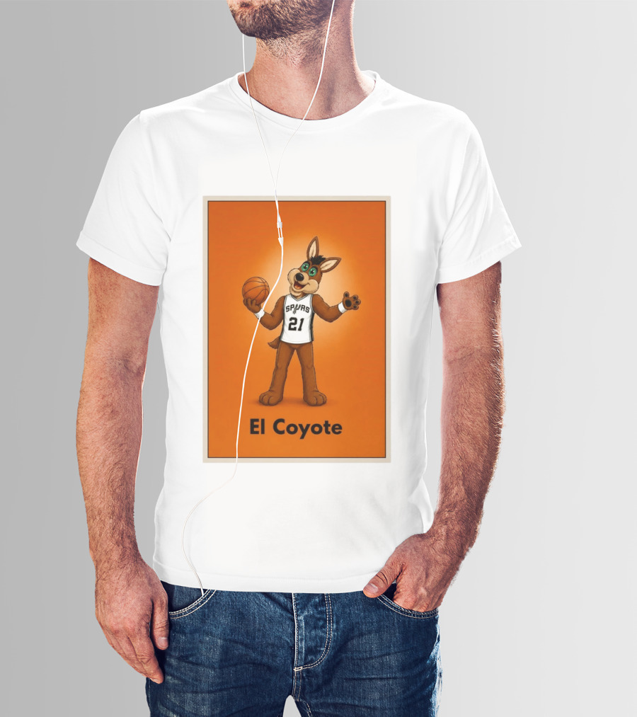 El Coyote Spurs 21 Basketball NBA San Antonio T-Shirt