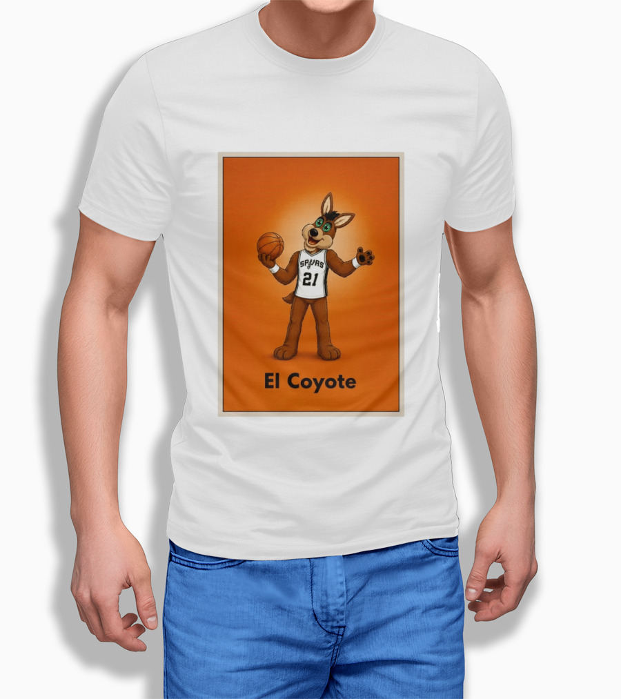 El Coyote Spurs 21 Basketball NBA San Antonio T-Shirt
