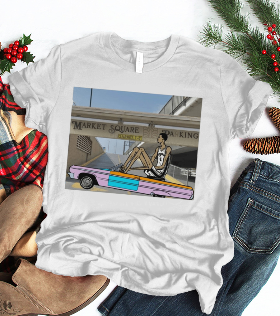 Victor Wembanyama Cruisin' Market Square Spurs 1 T-Shirt