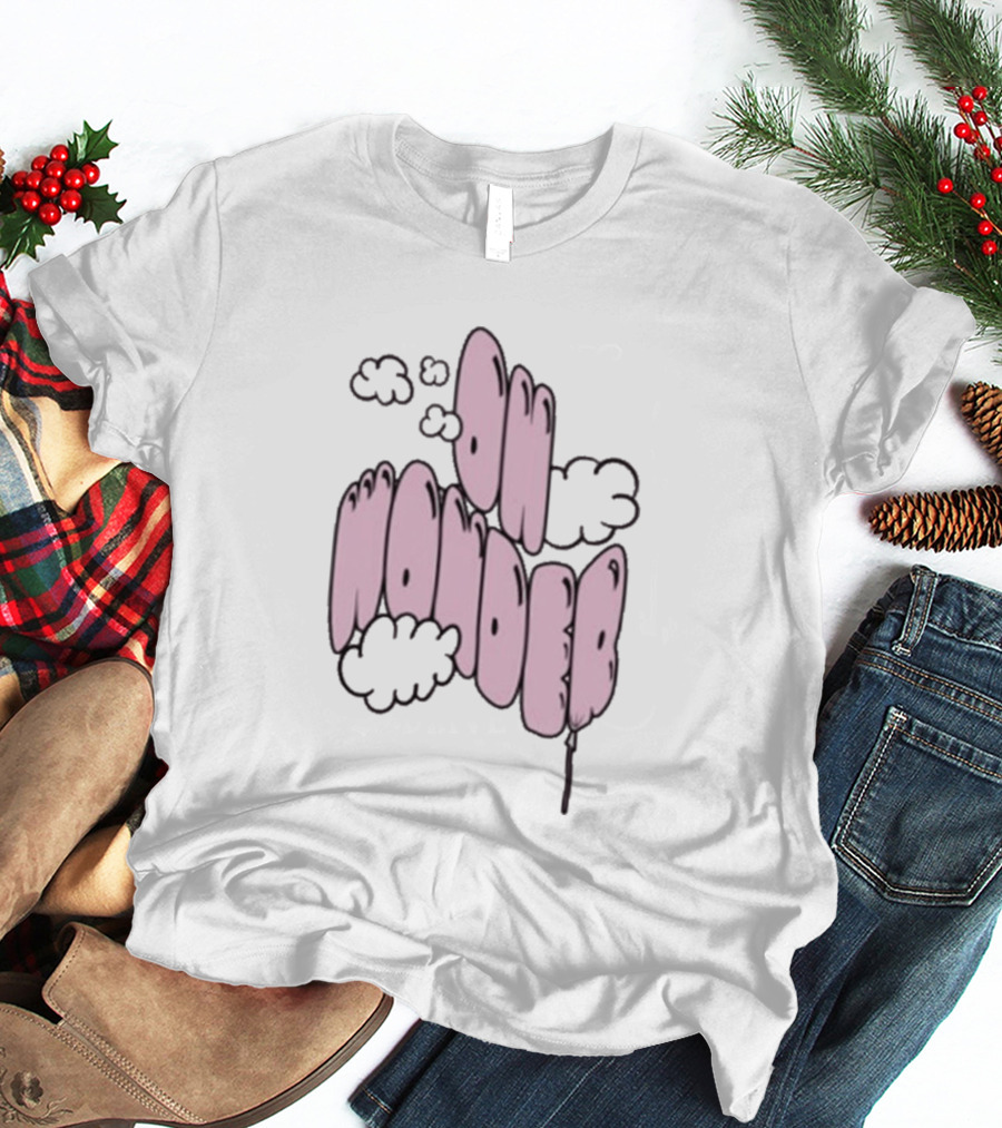 Oh Wonder Pink Balloon Text With Clouds T-Shirt