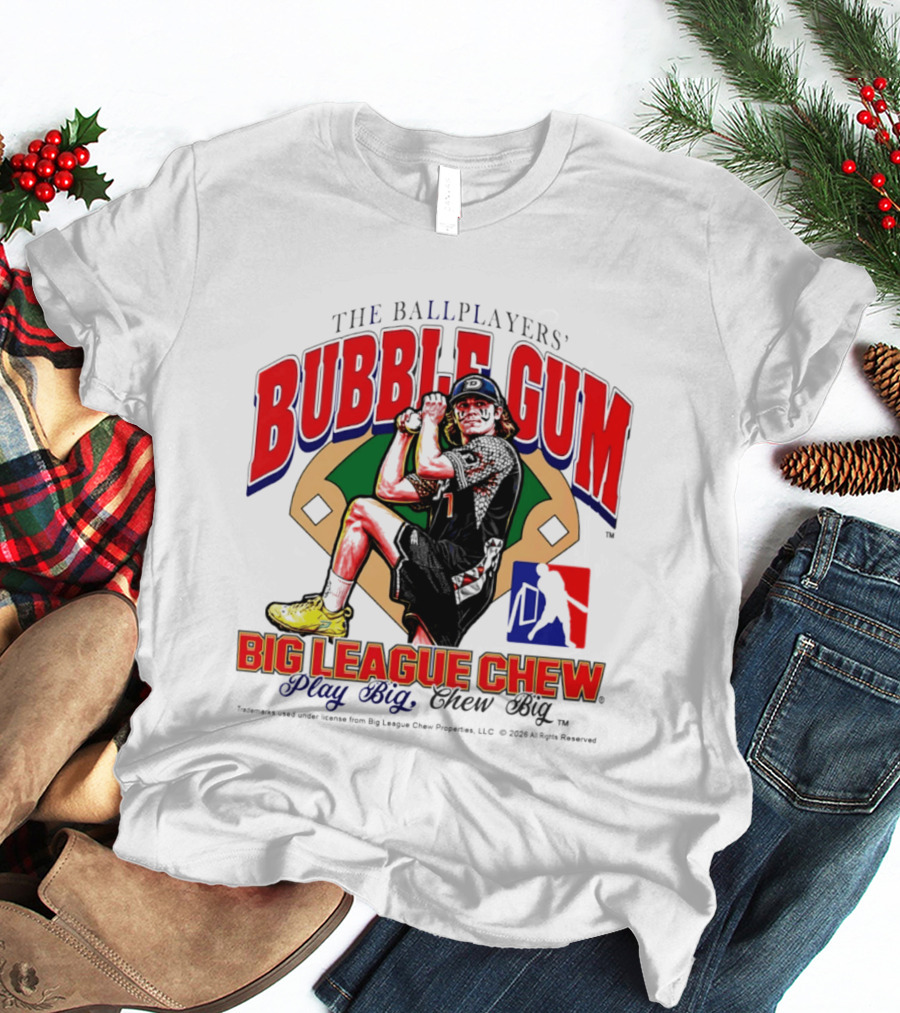 The Ballplayers' Bubble Gum Big League Chew Play Big Chew Big T-Shirt