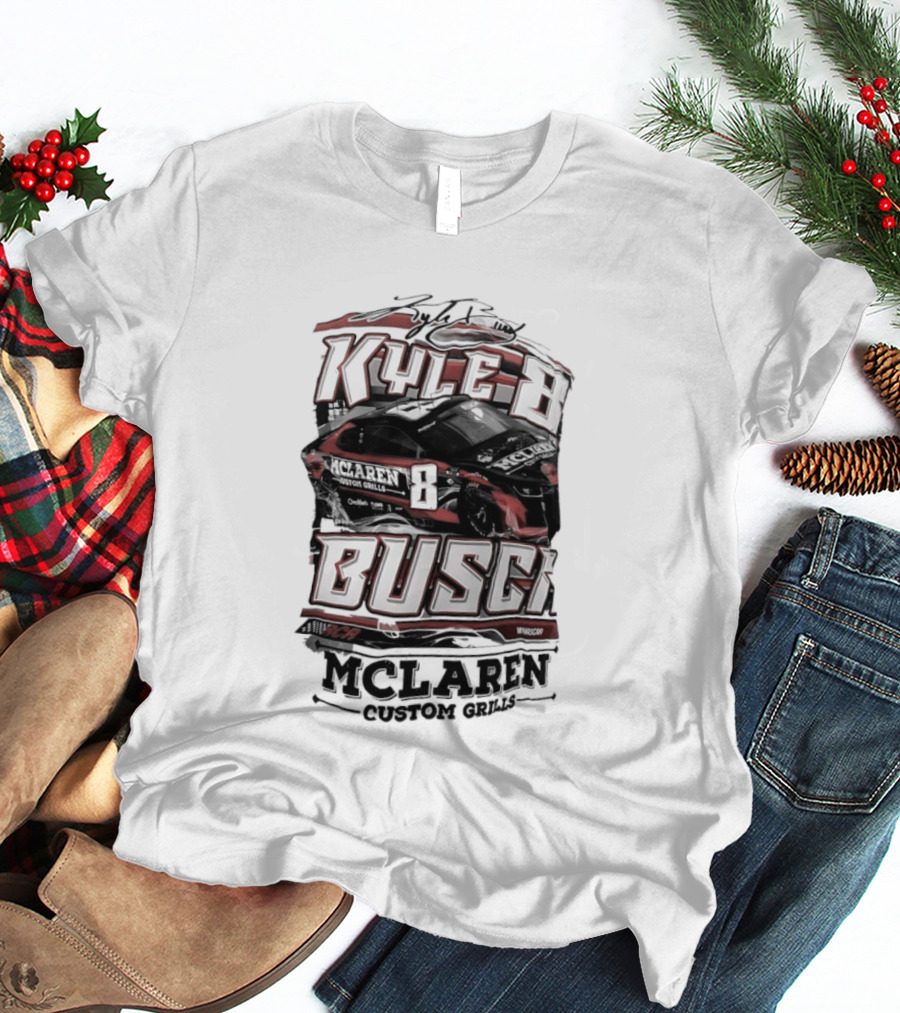 Kyle Busch McLaren Custom Grills NASCAR Racing Car T-Shirt