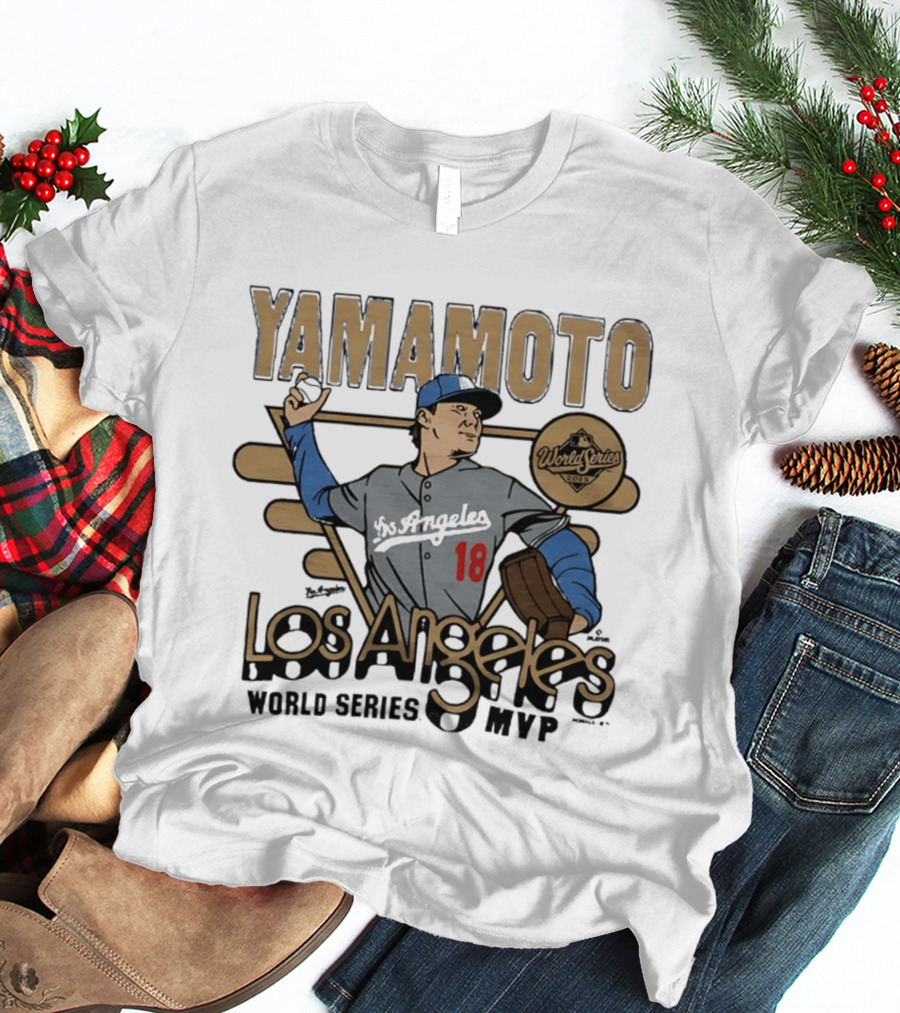 Yamamoto Los Angeles World Series MVP Dodgers Baseball Player T-Shirt