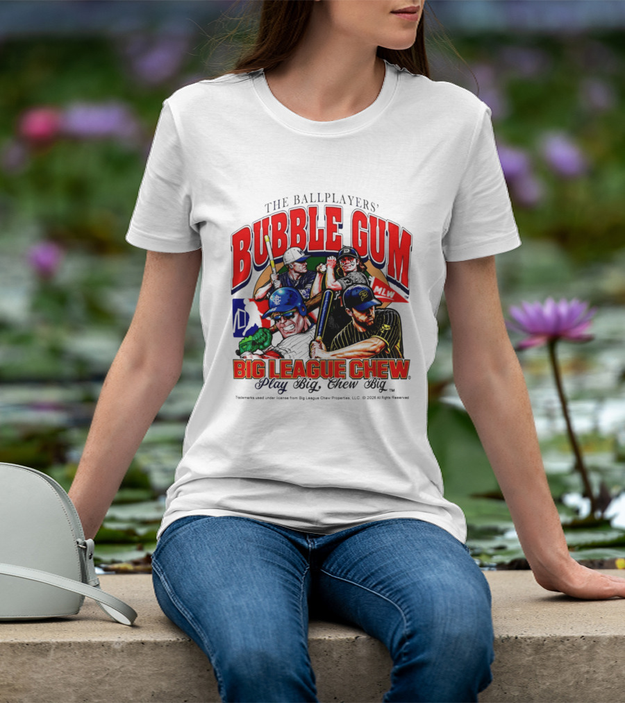 The Ballplayers' Bubble Gum Big League Chew Play Big Chew Big T-Shirt