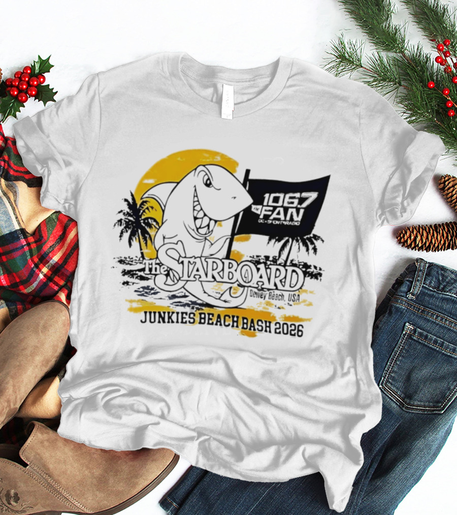 The Starboard 106.7 Junkies Beach Bash Dewey Beach USA 2026 T-Shirt