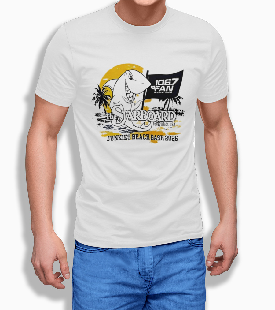 The Starboard 106.7 Junkies Beach Bash Dewey Beach USA 2026 T-Shirt