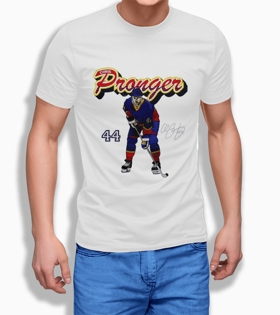 Chris Pronger 44 Edmonton Oilers Hockey Player T-Shirt