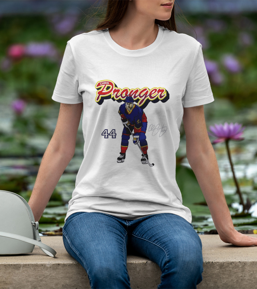 Chris Pronger 44 Edmonton Oilers Hockey Player T-Shirt