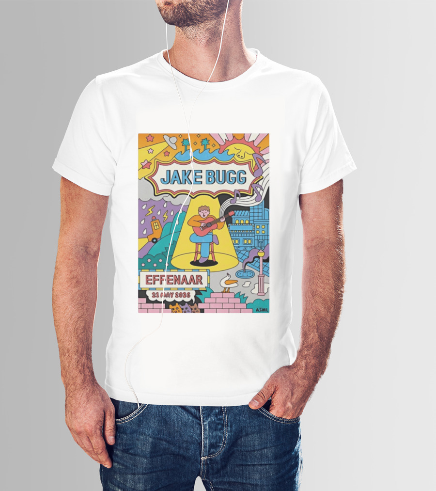 Jake Bugg Effenaar 21 May 2026 Pop Art Style Concert Event T-Shirt
