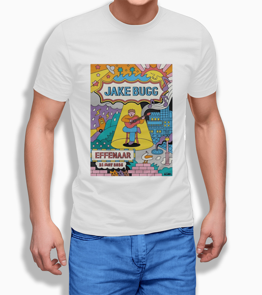 Jake Bugg Effenaar 21 May 2026 Pop Art Style Concert Event T-Shirt