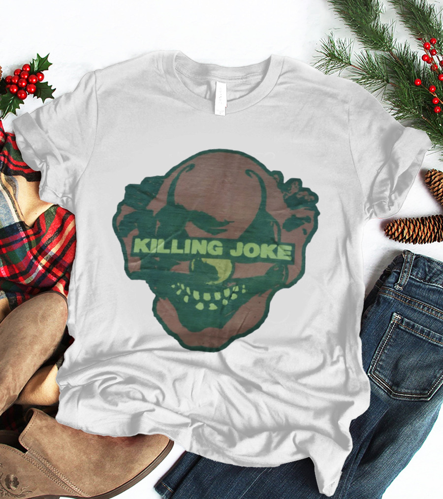 Killing Joke Clown Face With Green Text And Smiling Expression T-Shirt