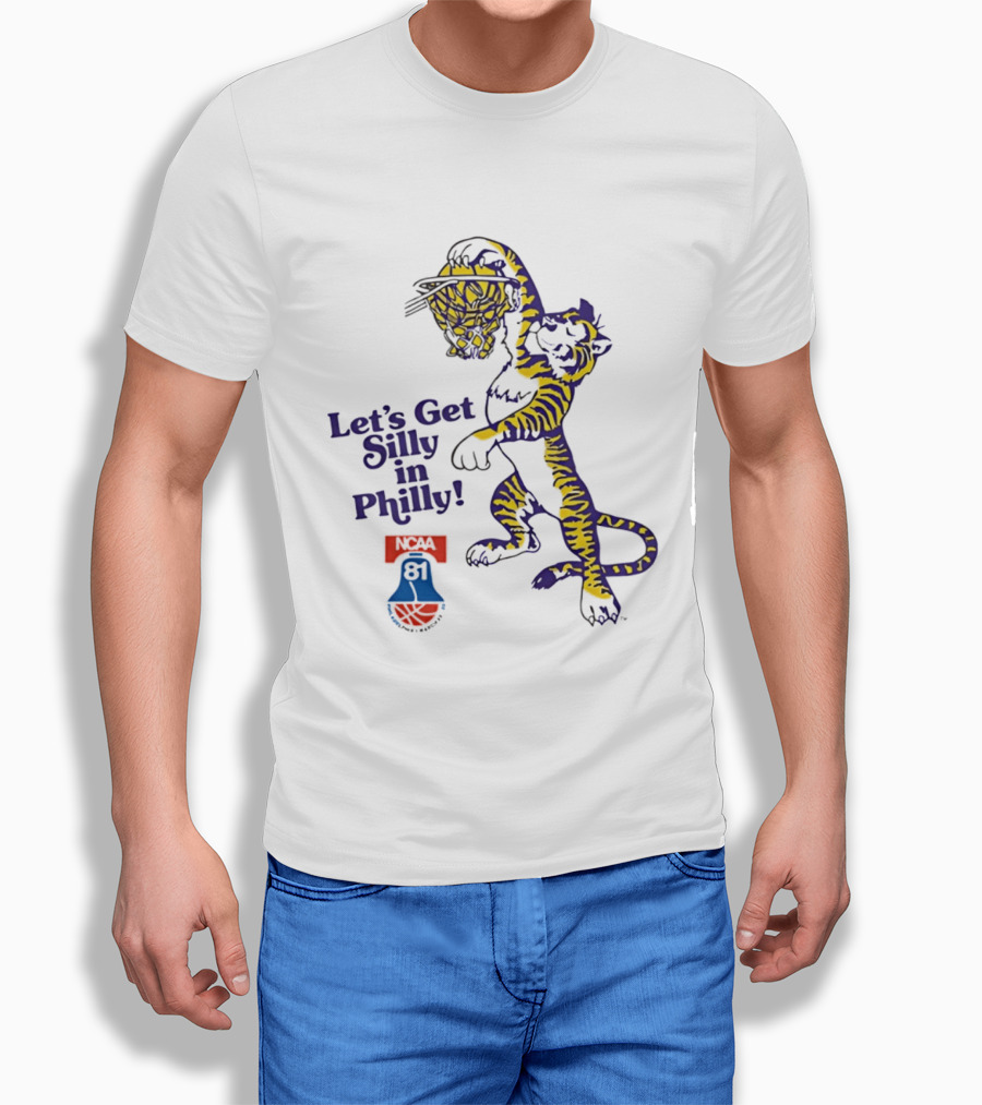 LSU Tigers Let's Get Silly In Philly NCAA 81 Basketball Dunking T-Shirt