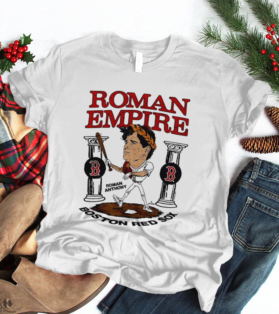 Roman Empire Boston Red Sox Roman Anthony Caricature Player T-Shirt