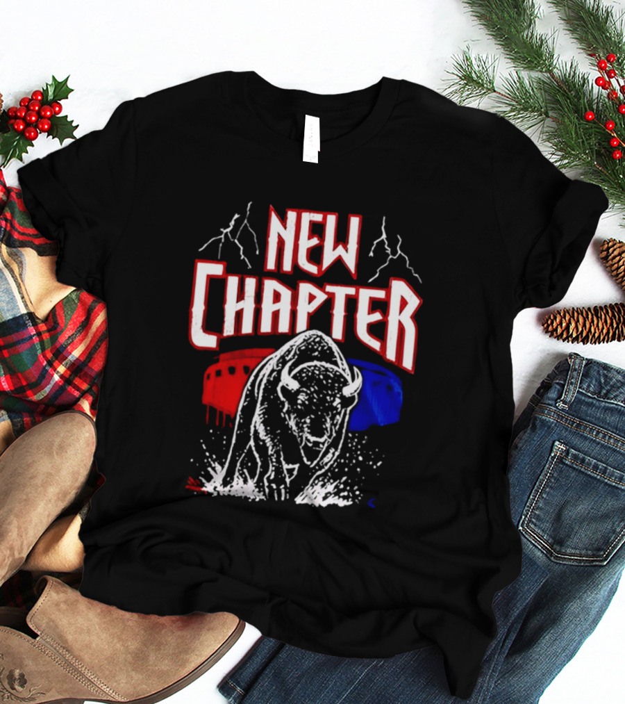 Buffalo Bills New Chapter 2026 New Season Game On Red Blue Buffalo Stadium T-Shirt