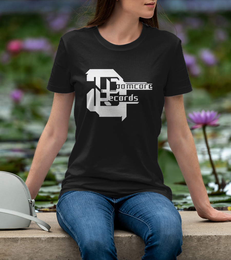 Doomcore Records Bold Stylized T-Shirt