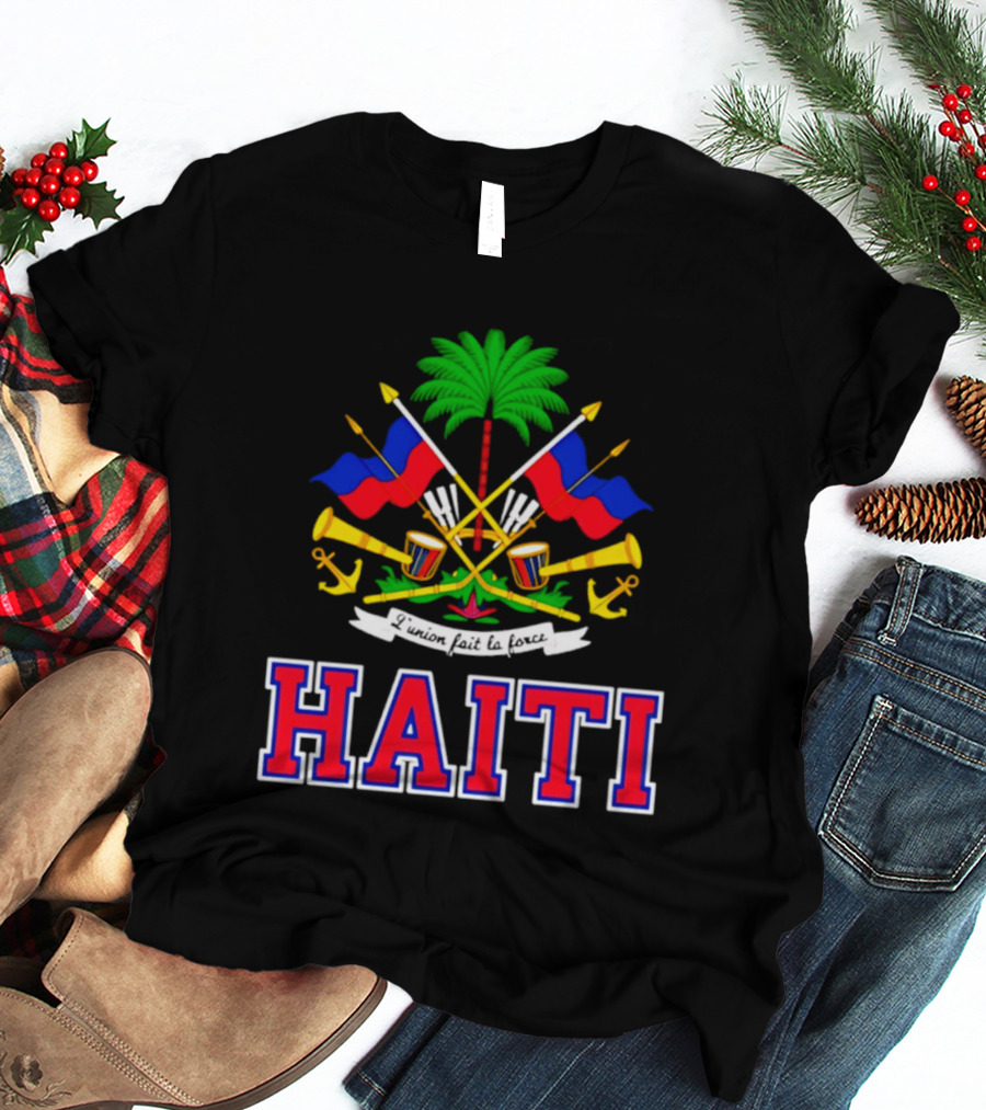 Haiti Coat Of Arms Flag Celebration Haitian Flag Day Independence T-Shirt