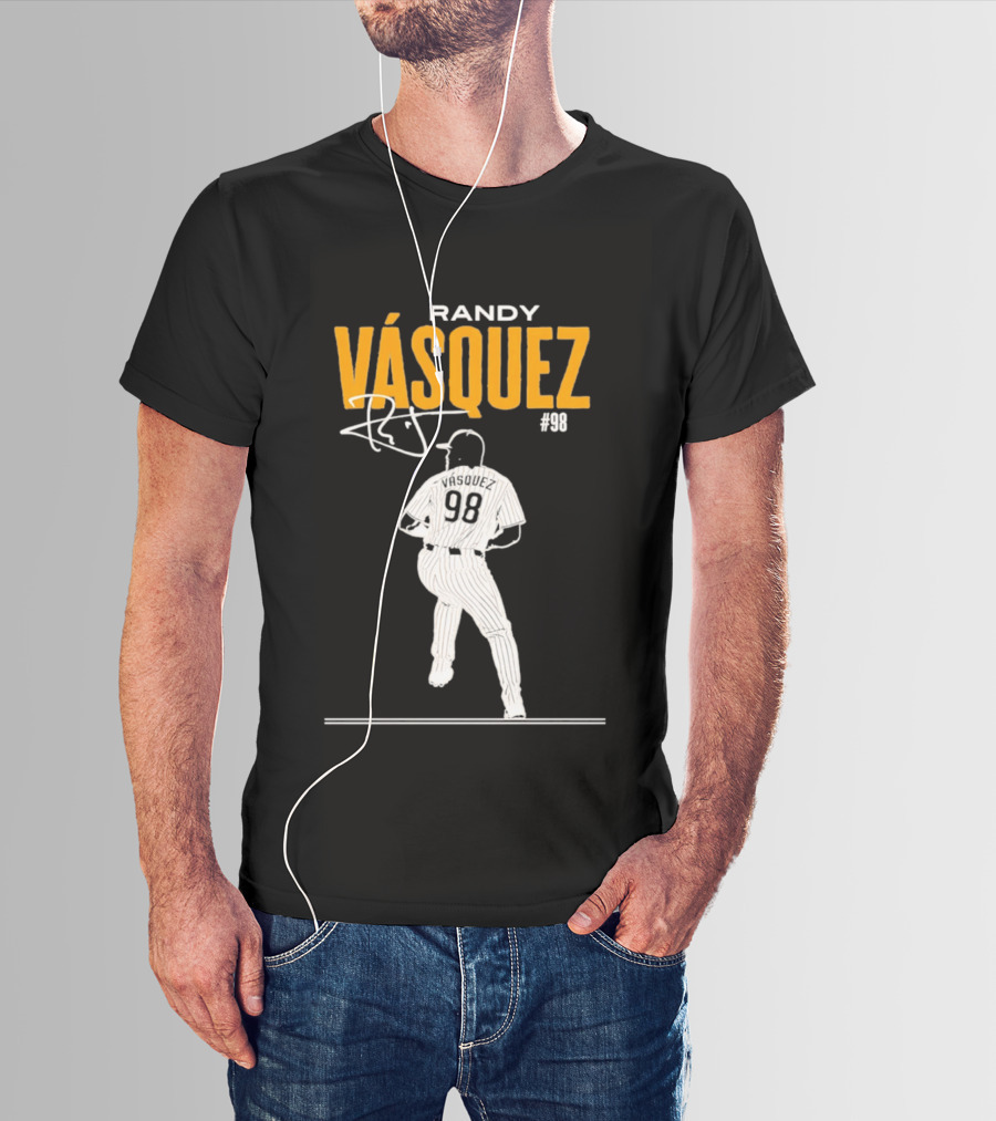 Randy Vázquez 98 San Diego Players Signature T-Shirt