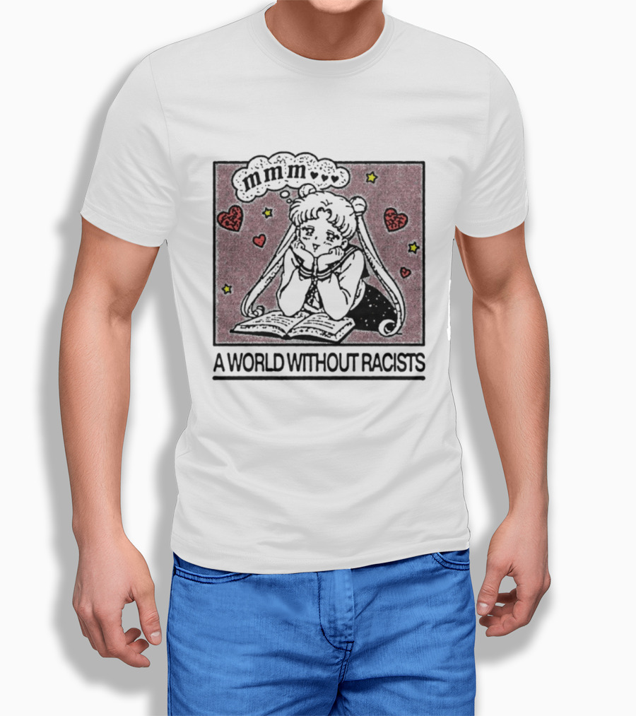 Usagi Tsukino Sailor Moon A World Without Racists Anime T-Shirt