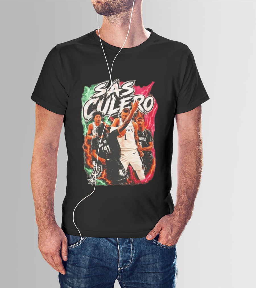 San Antonio Spurs SAS Culero Victor Wembanyama Basketball Players T-Shirt