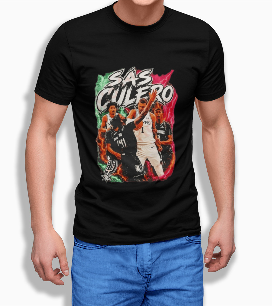 San Antonio Spurs SAS Culero Victor Wembanyama Basketball Players T-Shirt
