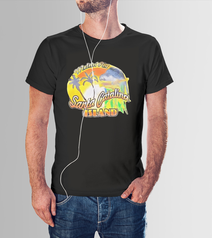 Meltin Pot Santa Catalina Island Palm Trees Ocean Sunrise T-Shirt
