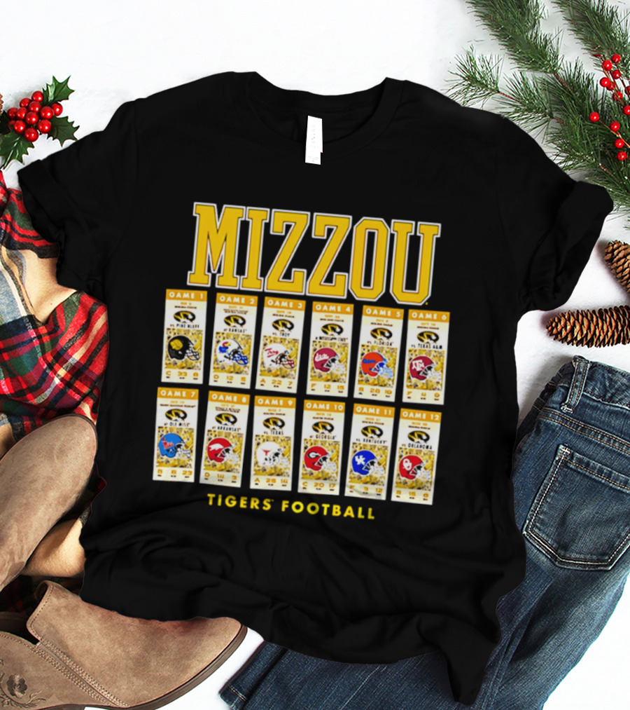 Mizzou Tigers 2026 Football Season Schedule Games T-Shirt