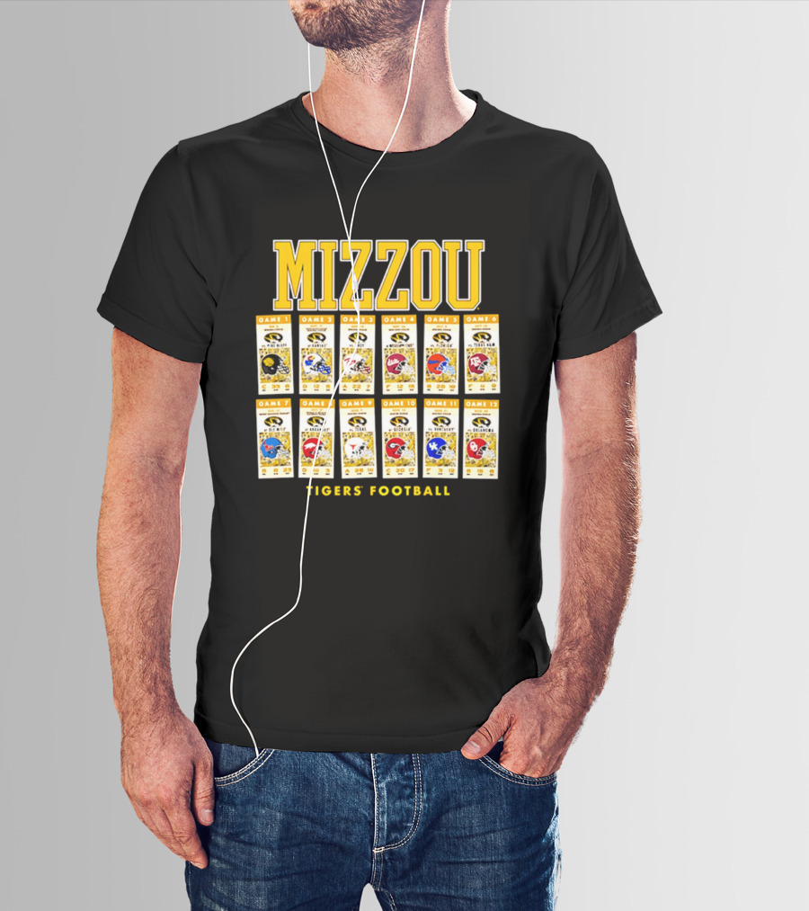 Mizzou Tigers 2026 Football Season Schedule Games T-Shirt