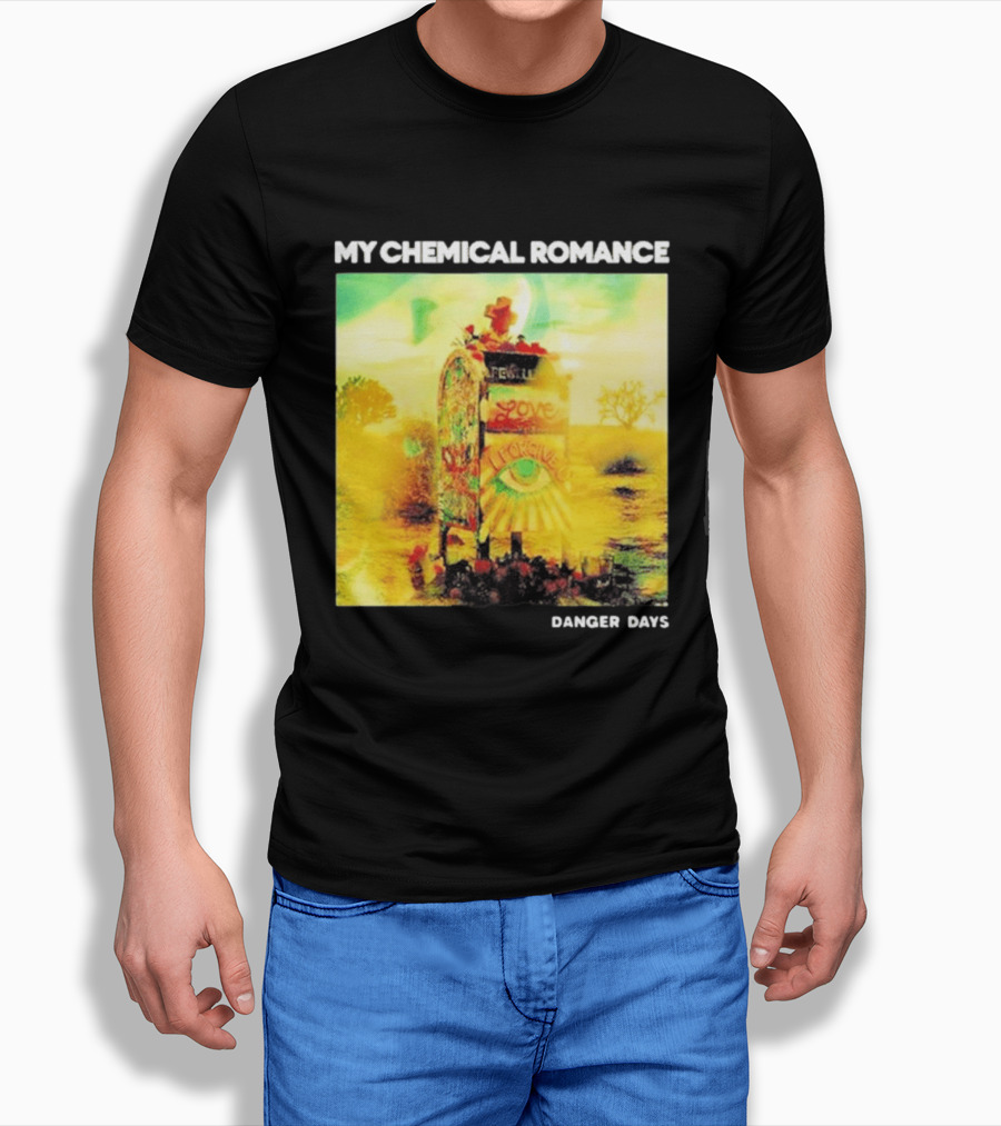 My Chemical Romance Danger Days Album Art Neon Desert Mailbox T-Shirt