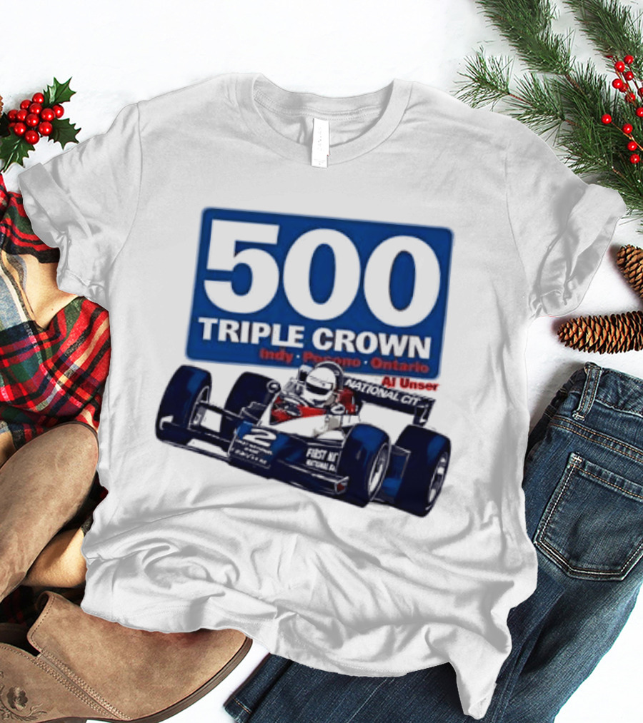 500 Triple Crown Al Unser Indy Pocono Ontario Racing T-Shirt