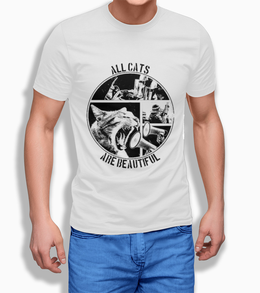All Cats Are Beautiful Cat And Soldier T-Shirt