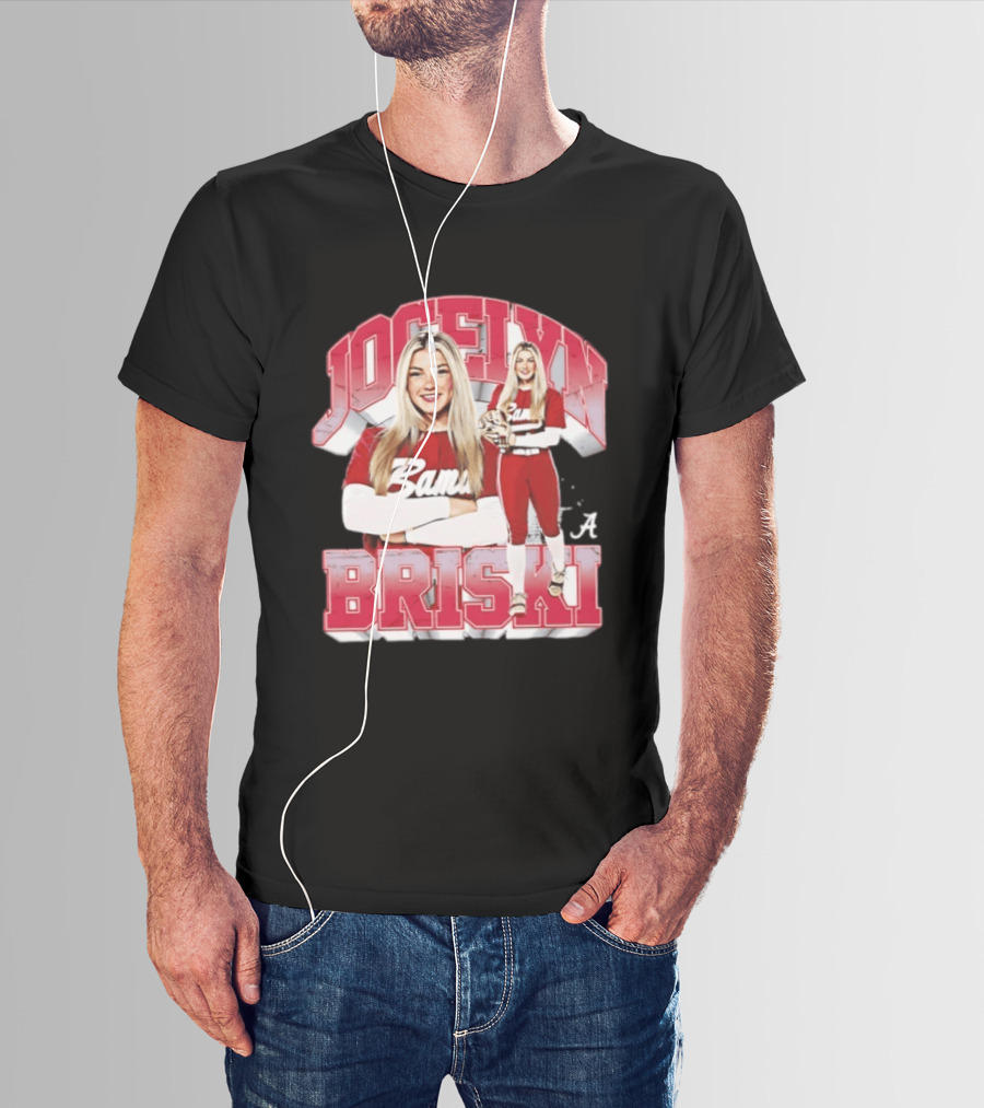 Jocelyn Briski Alabama Bama Crimson Tide Softball 90s Bootleg T-Shirt