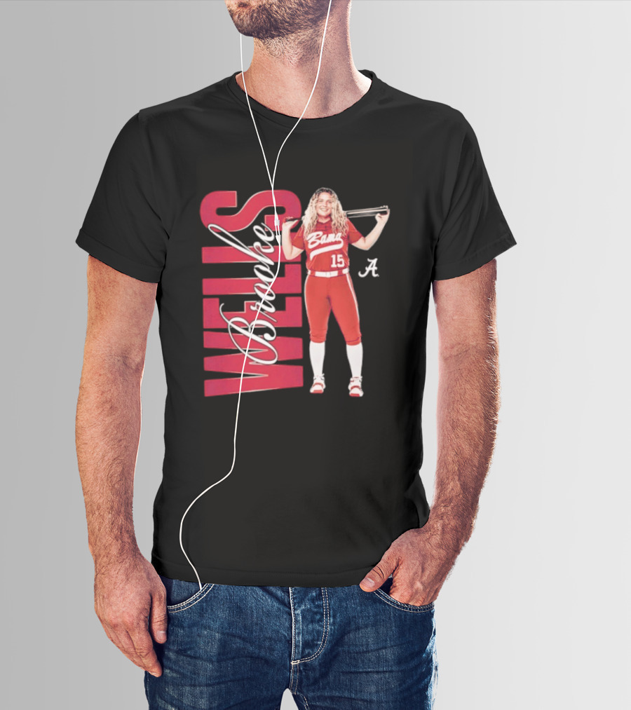Brooke Wells Bama Crimson Tide Softball Player 15 Alabama T-Shirt