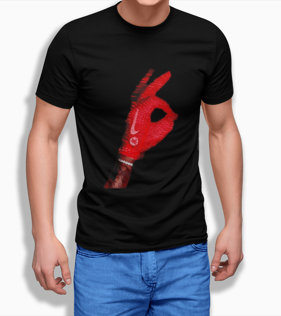 Ohio State Buckeyes Ice Glove Iceman Nike Scarlet Football Glove T-Shirt