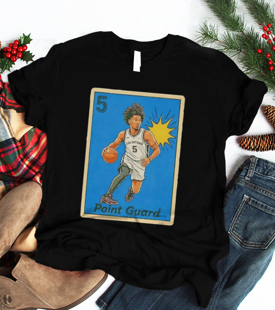 San Antonio Spurs Point Guard Stephon Castle 5 T-Shirt
